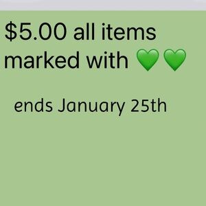 $5 Sale ends January 25th